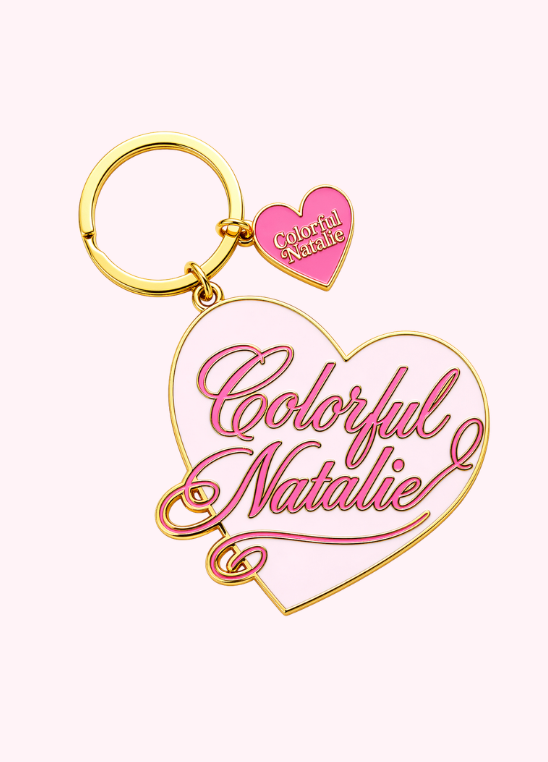 Colorful Natalie Heart Enamel Keychain