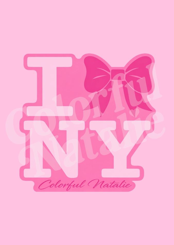 NY Bow Sticker