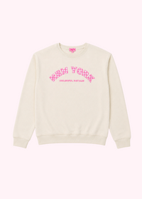 New York Cream Gingham Crewneck