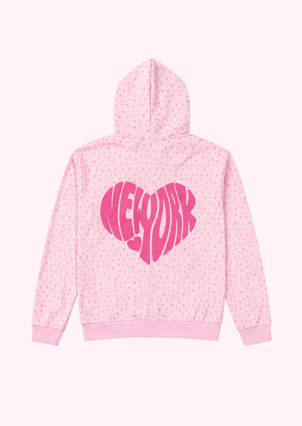 New York Puff Floral Hoodie
