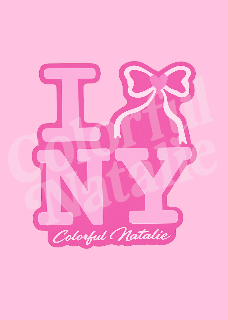 NY Heart Ribbon Sticker