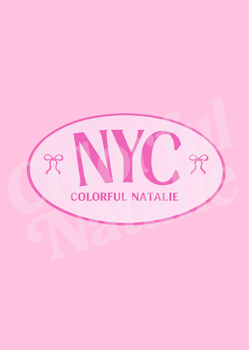 NYC Oval Bows Sticker