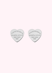 CN Silver Heart Studs