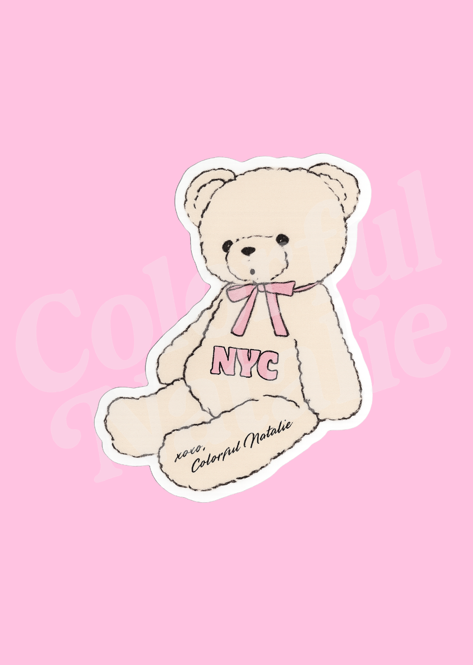 NYC Teddy Bear Sticker