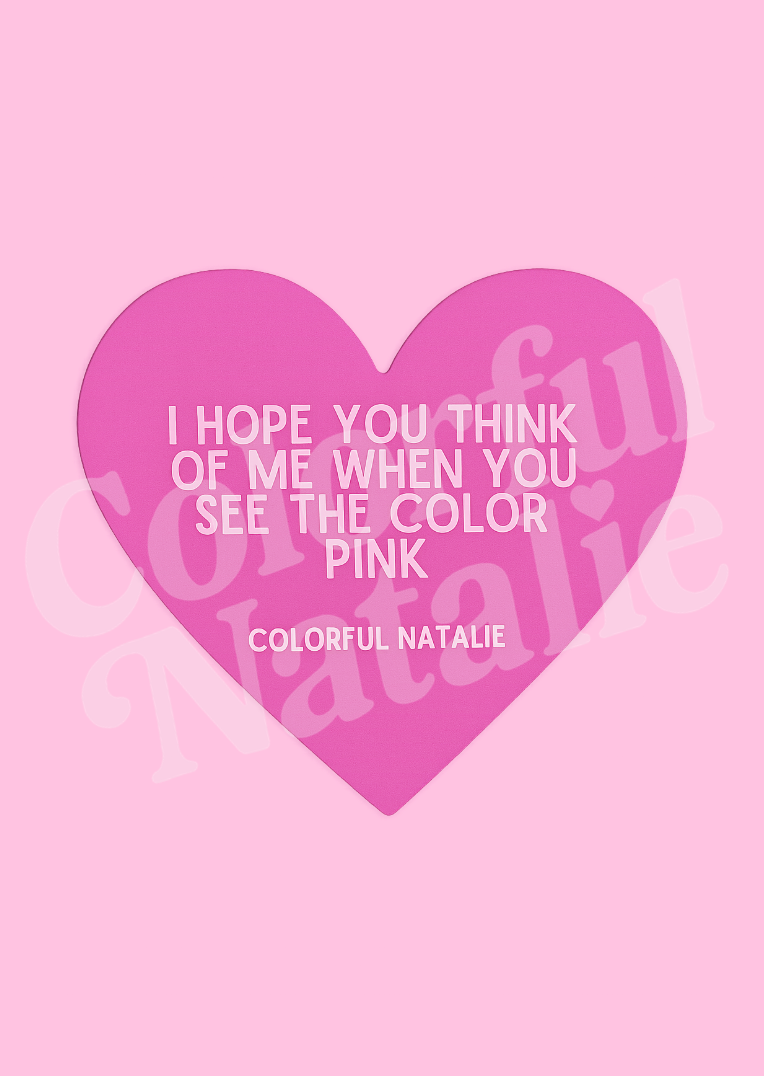 The Color Pink Sticker