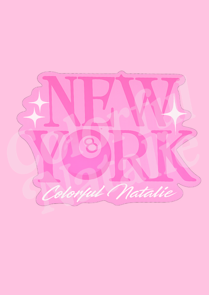 New York 8 Ball Sticker