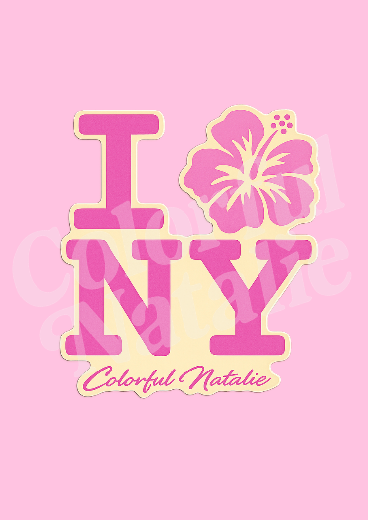 NY Yellow Hibiscus Sticker