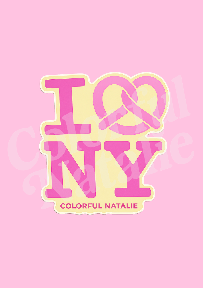 NY Yellow Pretzel Sticker