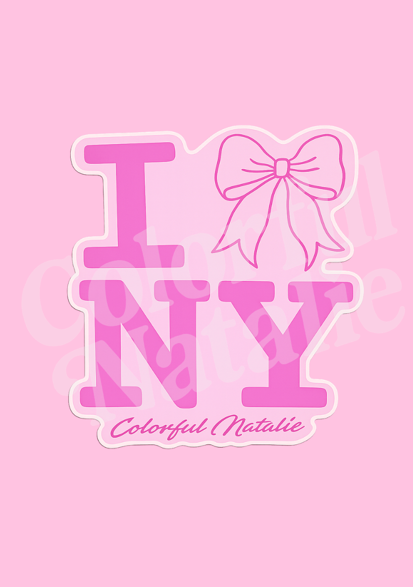 NY Pink Ribbon Sticker
