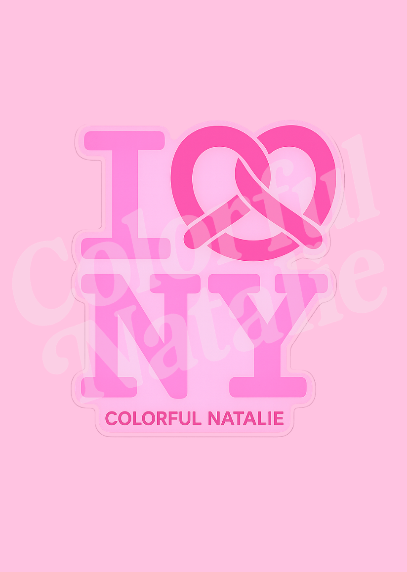 NY Pink Pretzel Sticker