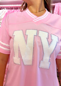 Bleecker Rhinestone Pink Jersey