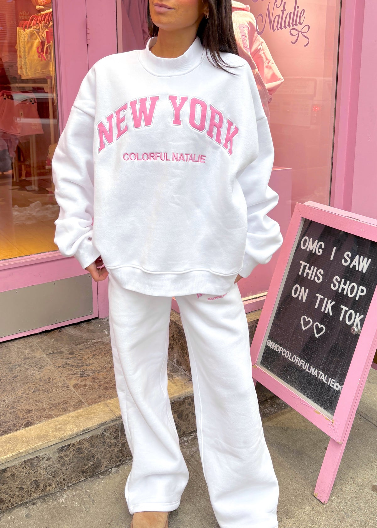 New York White Mockneck