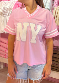 Bleecker Rhinestone Pink Jersey