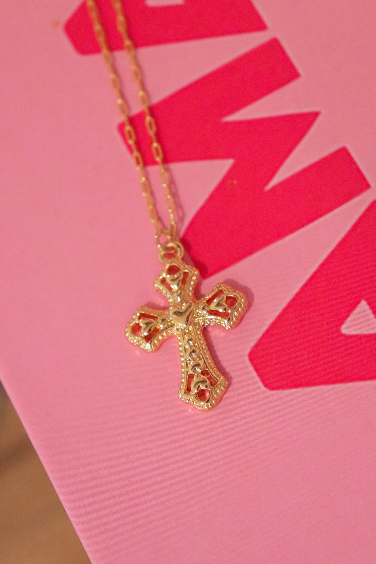 Cross Pendant Gold Necklace