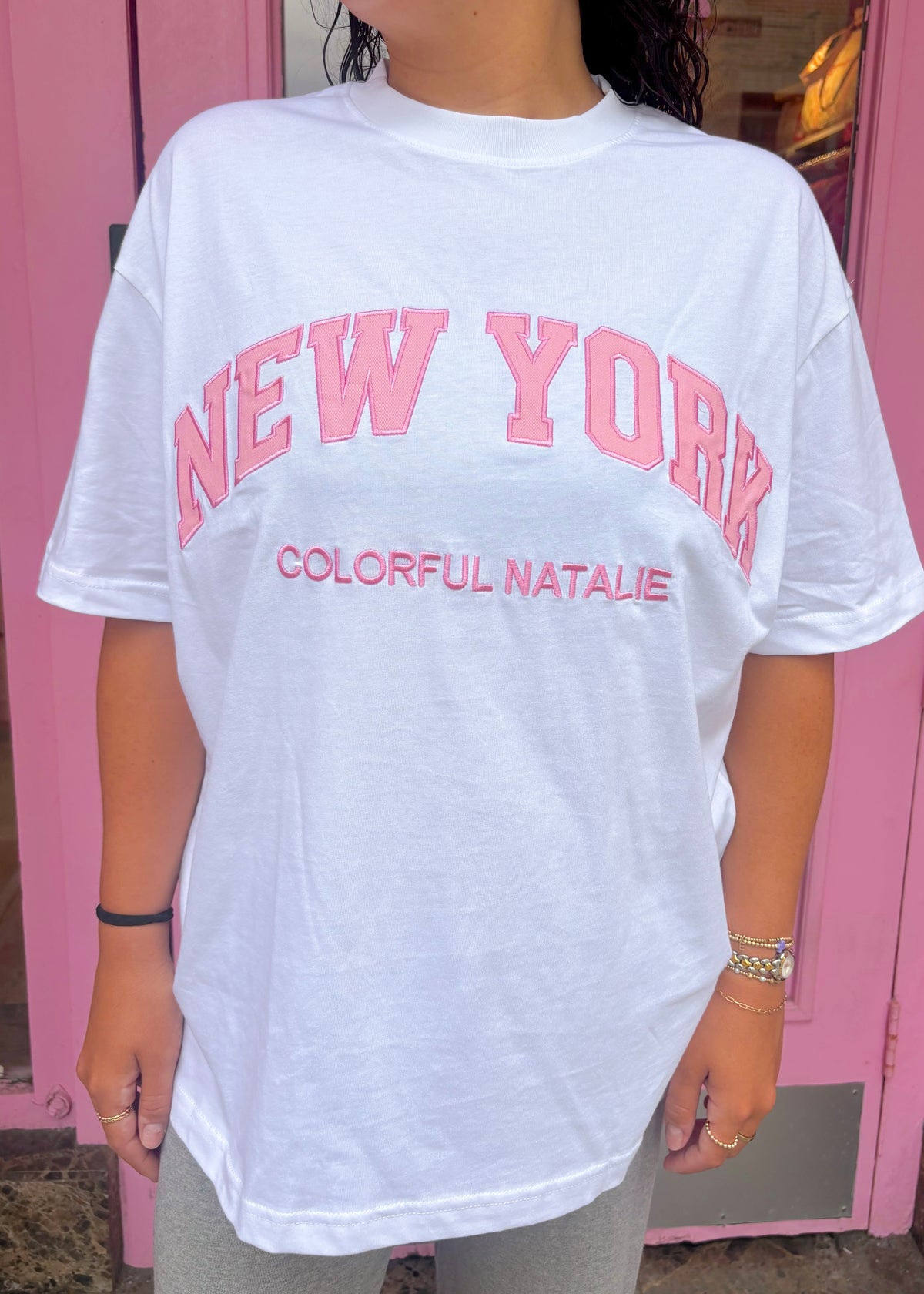 Embroidered NY Heavyweight White T-Shirt
