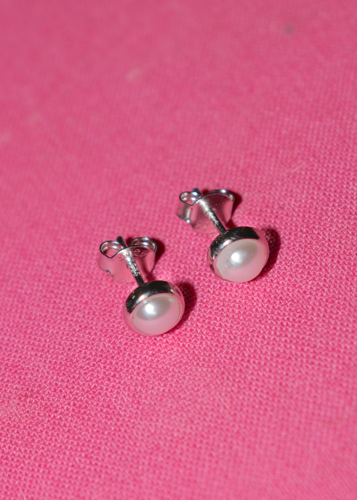 Sterling Silver Pearl Studs