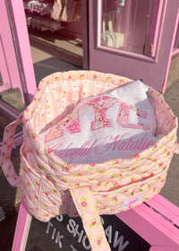 Pink Floral Dream Quilted Tote