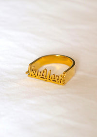 New York Gothic Name Ring