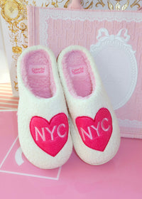 NYC Hot Pink Slippers