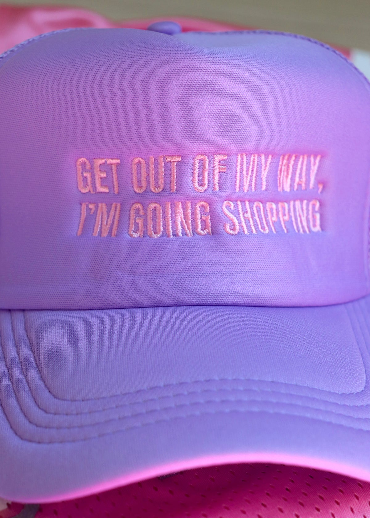 Going Shopping Embroidered Trucker Hat