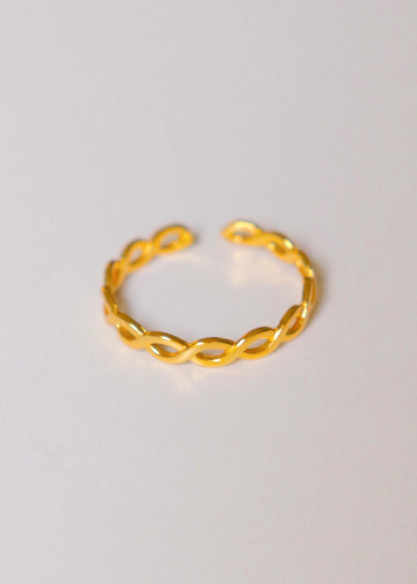 Mini Chain Link Gold Ring
