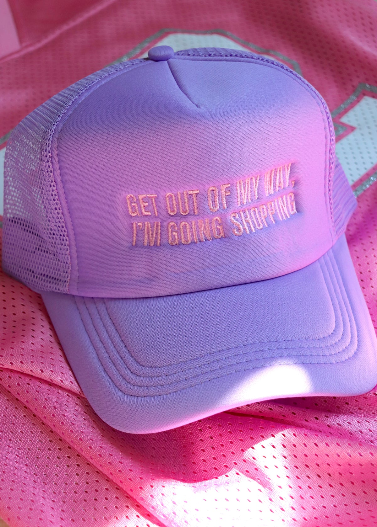 Going Shopping Embroidered Trucker Hat