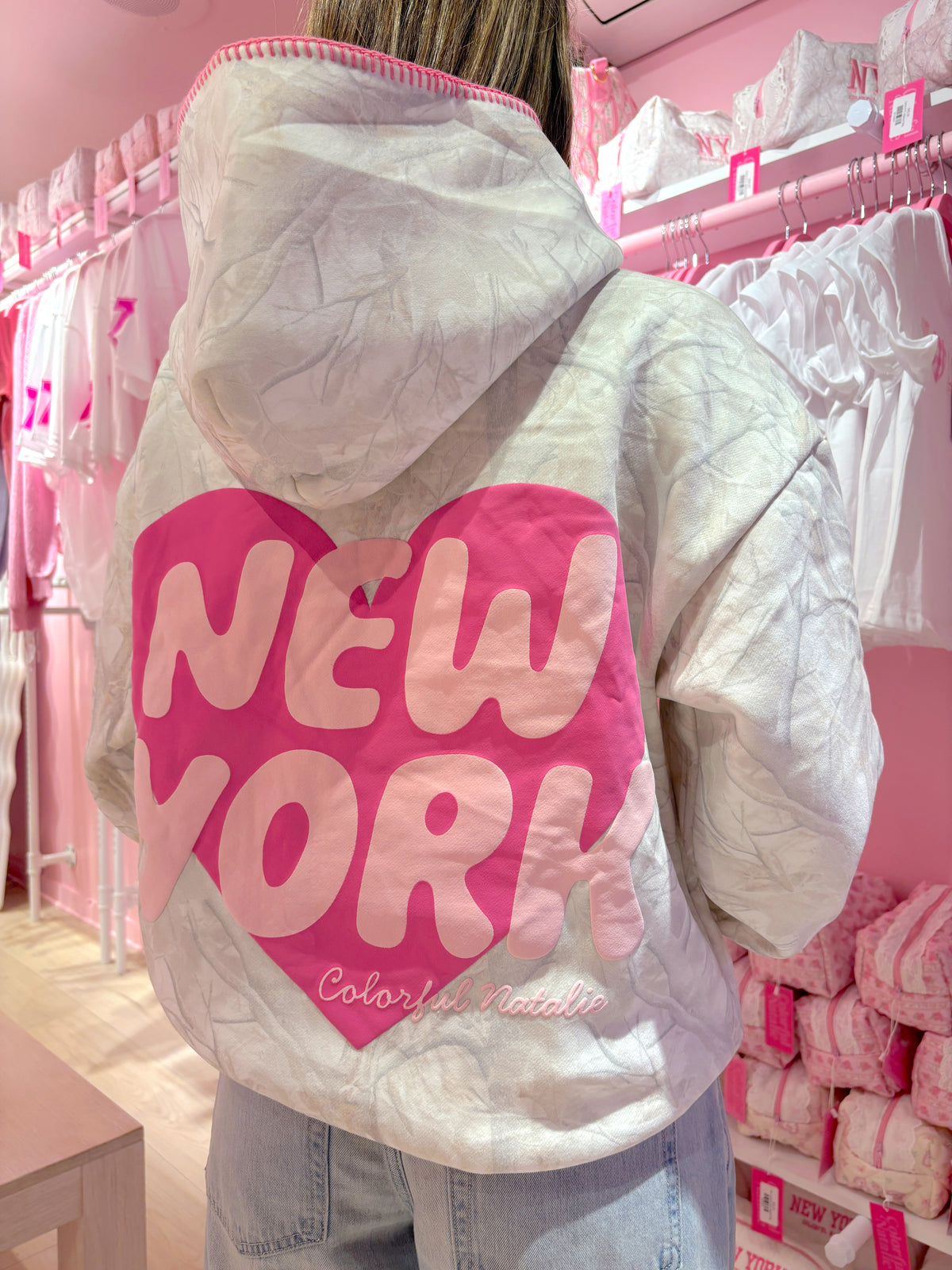 Preorder: New York Heart Camo Puff Hoodie