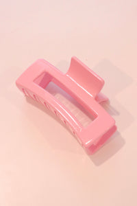 Pastel Pink Rectangular Hair Clip