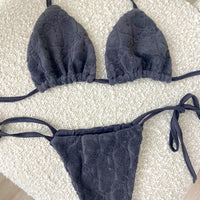 Kamara Charcoal Micro Terry Bikini Set
