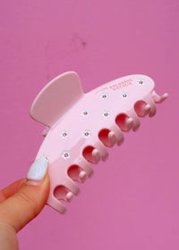 Blush Flower CZ Studded Hair Clip