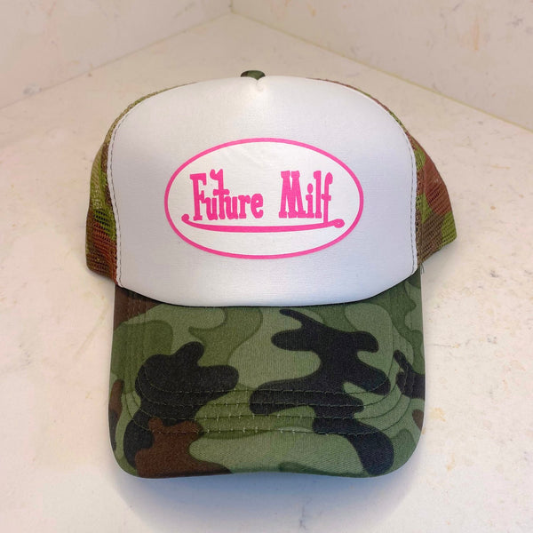 Future M*lf White Camo Trucker Hat