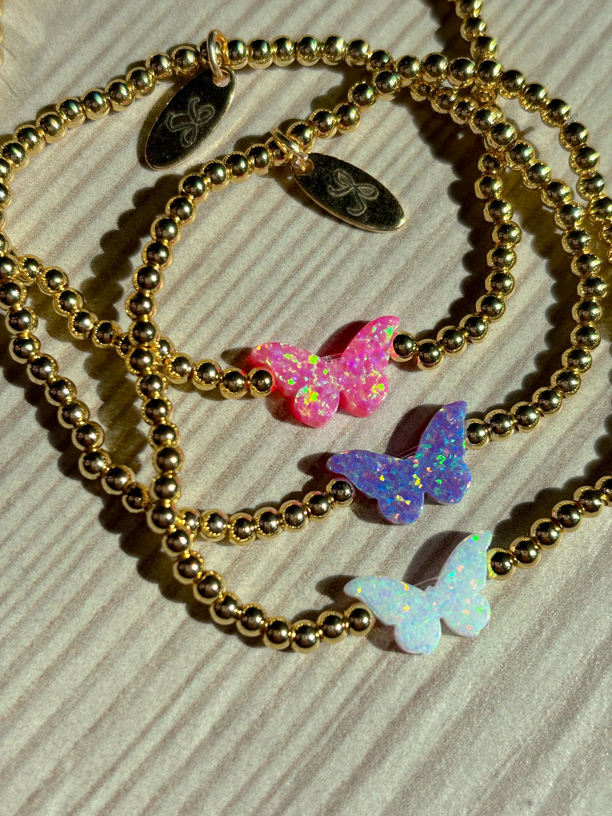 Opal Butterfly 18k Gold Bracelet