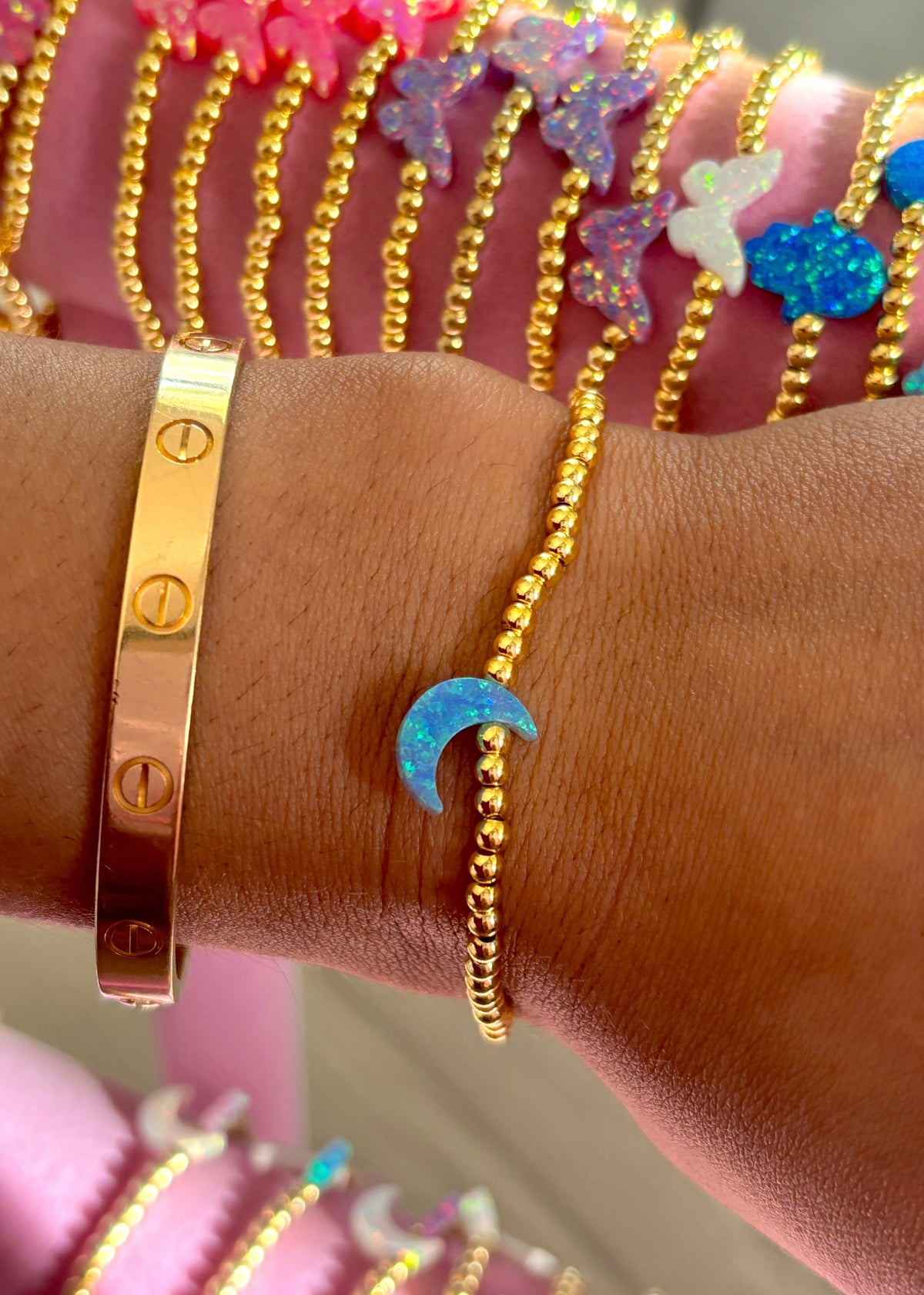 Opal Blue Moon 18k Gold Bracelet