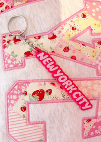 New York City Hot Pink Keychain