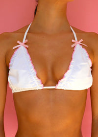 Phillipa White Ruched Bikini Top