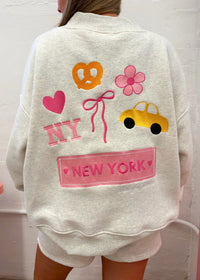NY Themed Heart Mockneck