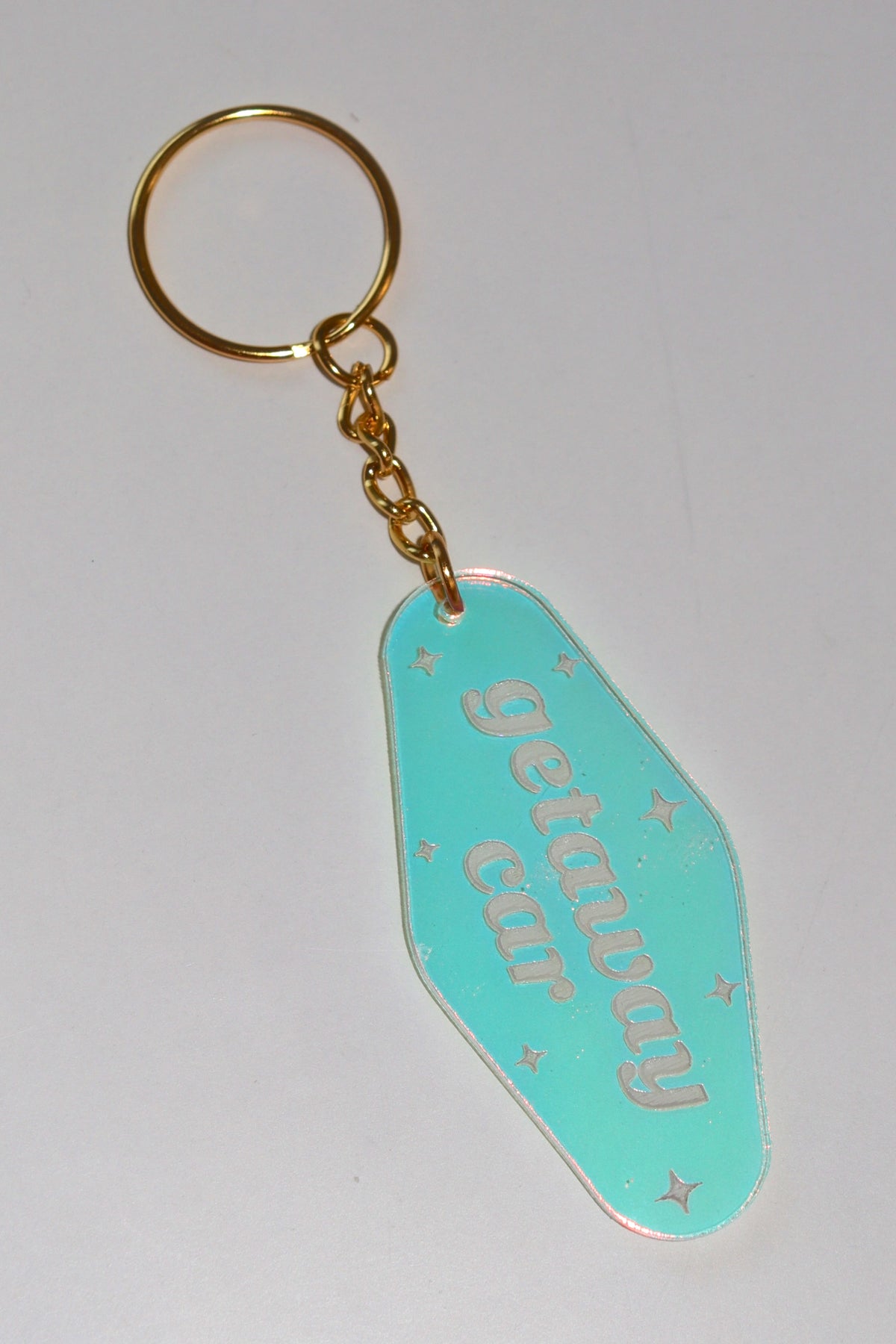 Getaway Car Iridescent Keychain