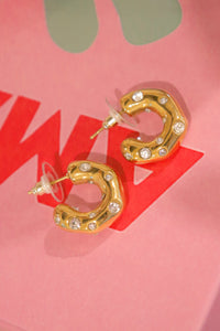 Bubble Gold Hoop Earrings