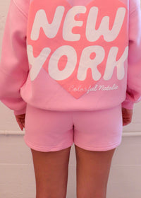 Youth New York Pink Heart Shorts