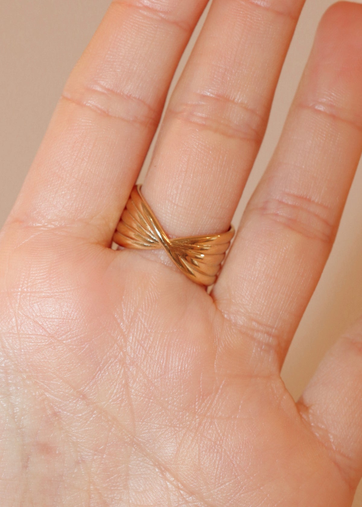 Gold Chunky Stacked Ring