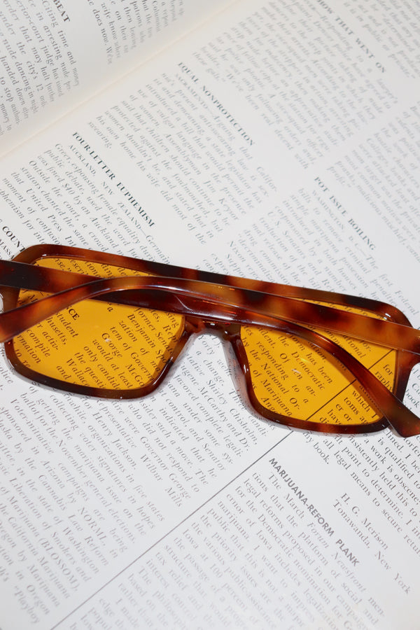 Isabella Yellow Lens Double Bridge Sunglasses