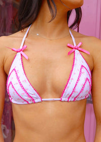 Hither Hills Pink String Bikini Top