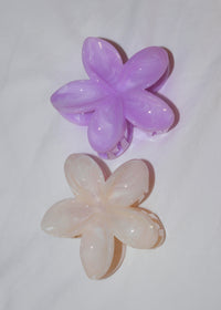 Hibiscus Purple Flower Hair Clip