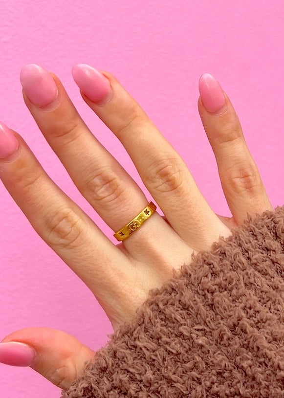 Gold Star Logo Ring