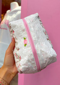 Bows On Florals Makeup Bag