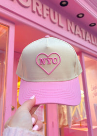 NYC Heart Embroidered Trucker Hat