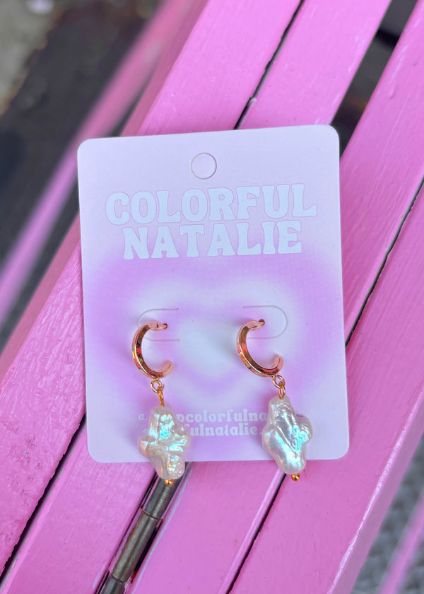 Freshwater Pearl Cross Studs