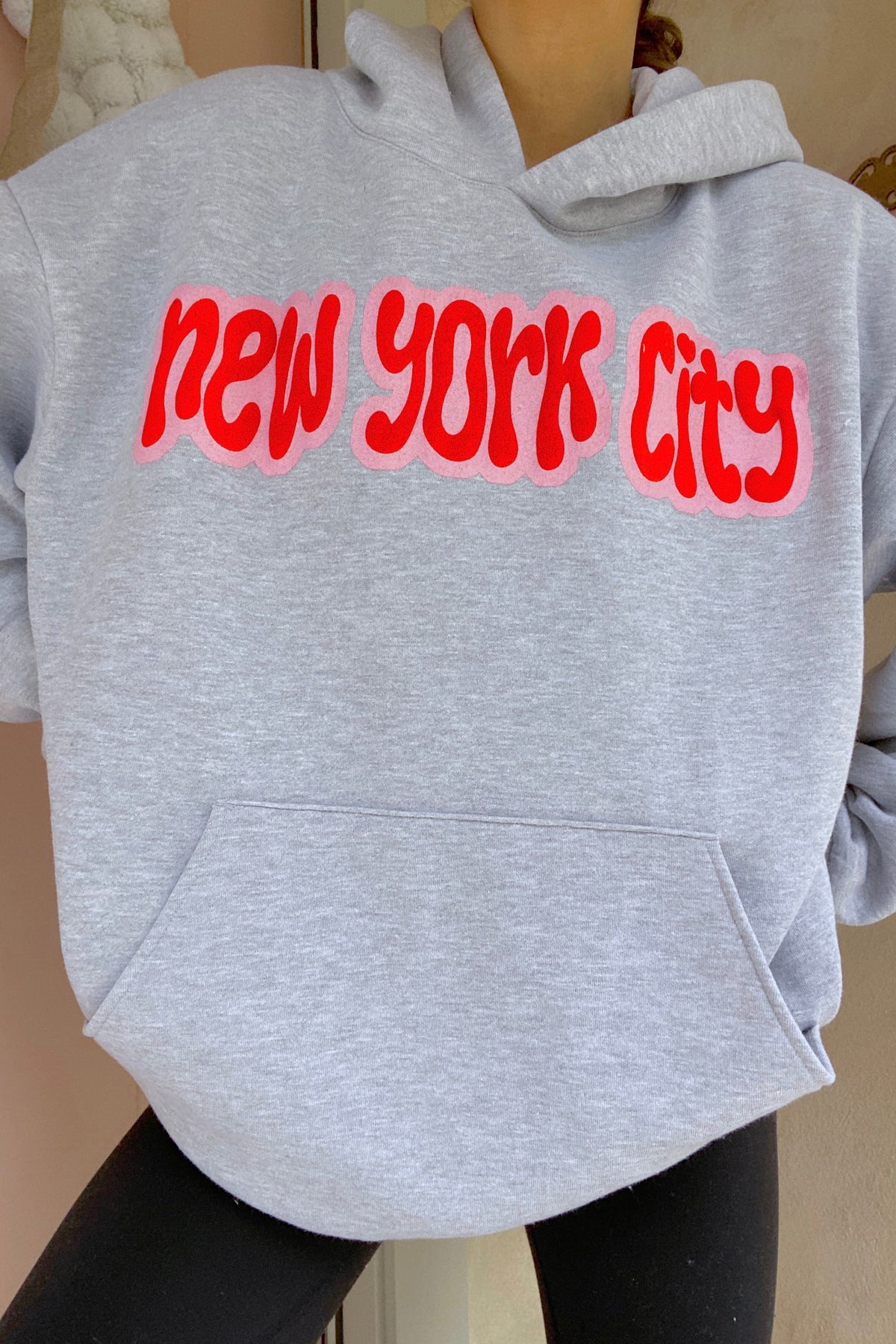 New York City Puff Ink Grey Hoodie
