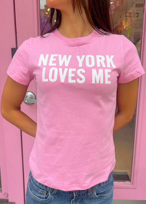 New York Loves Me Pink Baby Tee