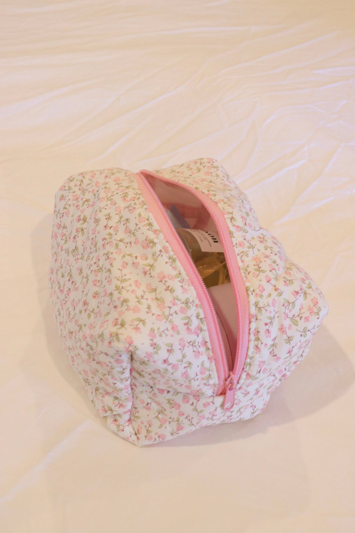 Diana Pink Floral Make Up Bag